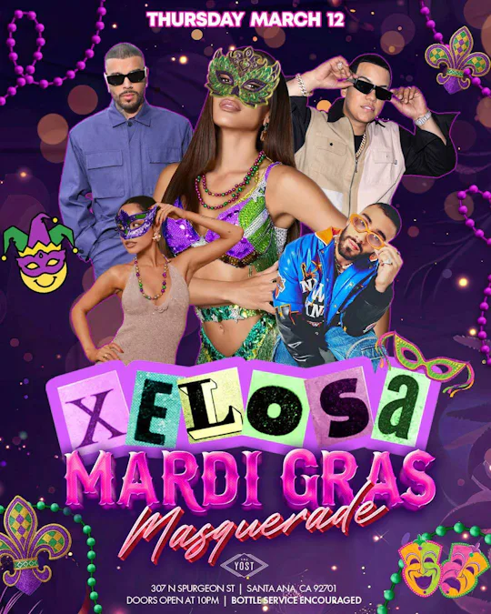 XELOSA MARDI GRAS MASQUERADE PARTY @ YOSTTHEATER