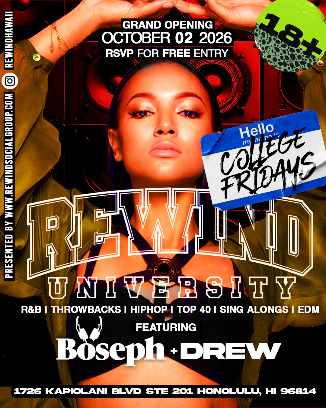 REWIND UNIVERSITY · 18+ | Velvet
