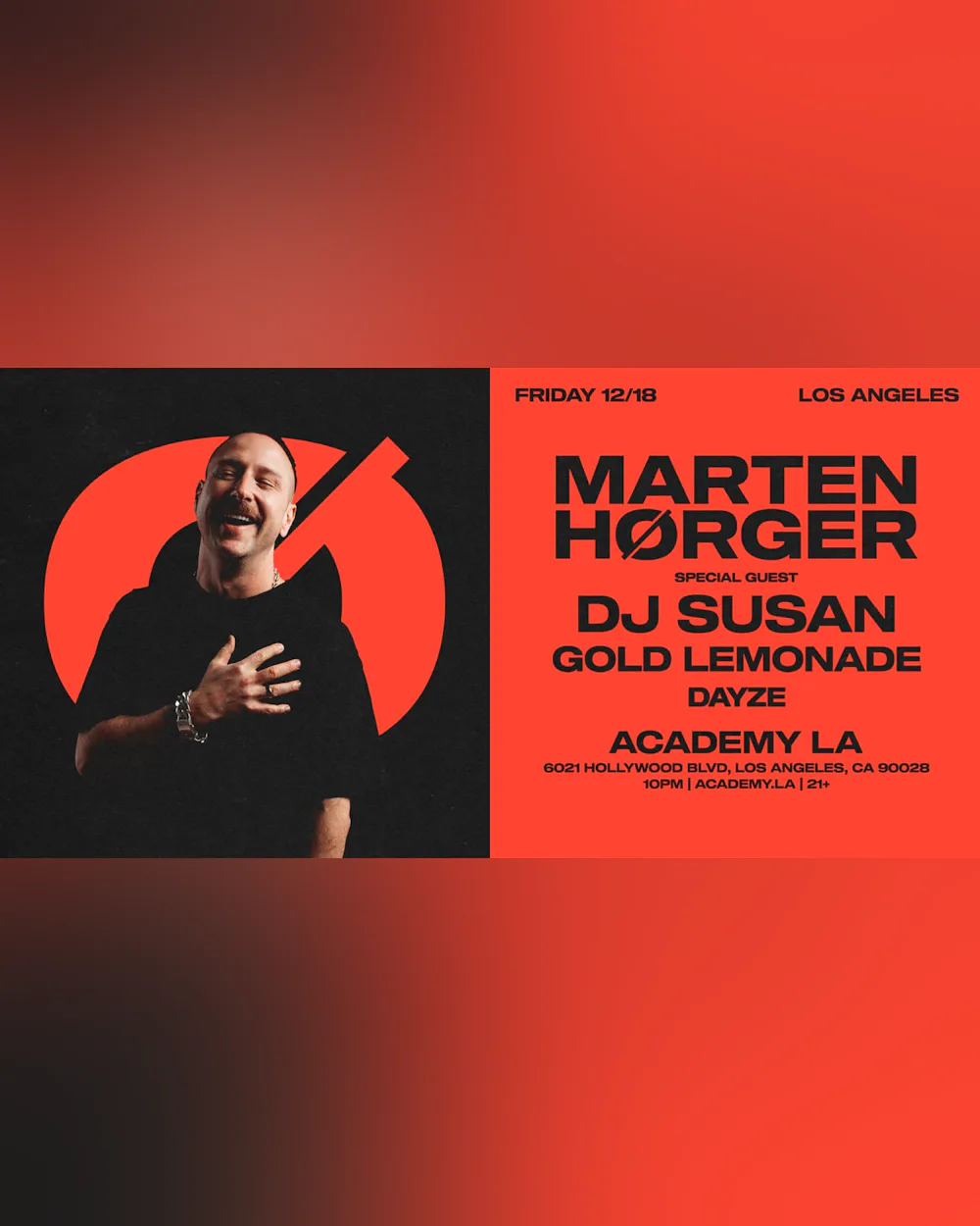 Marten Horger w/ Special Guest DJ Susan