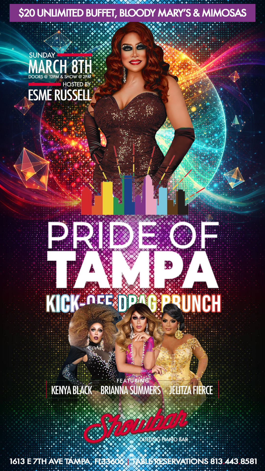 Pride of Tampa Kick-Off Drag Brunch - 3/8/26