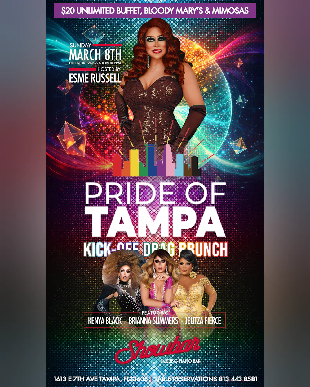 Pride of Tampa Kick-Off Drag Brunch - 3/8/26