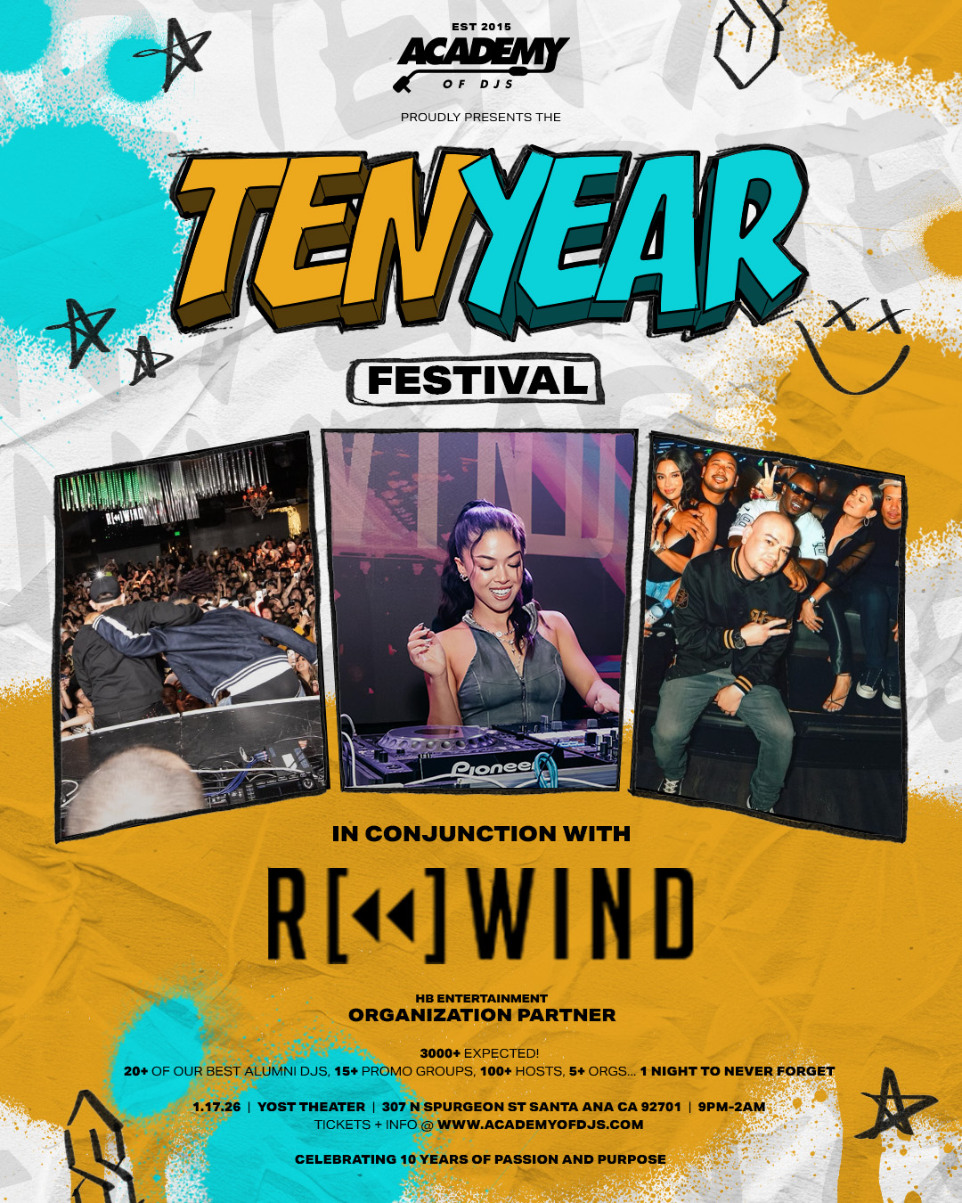 ACADEMY OF DJS PRESENTS TEN YEAR FESTIVAL | Yost Theater