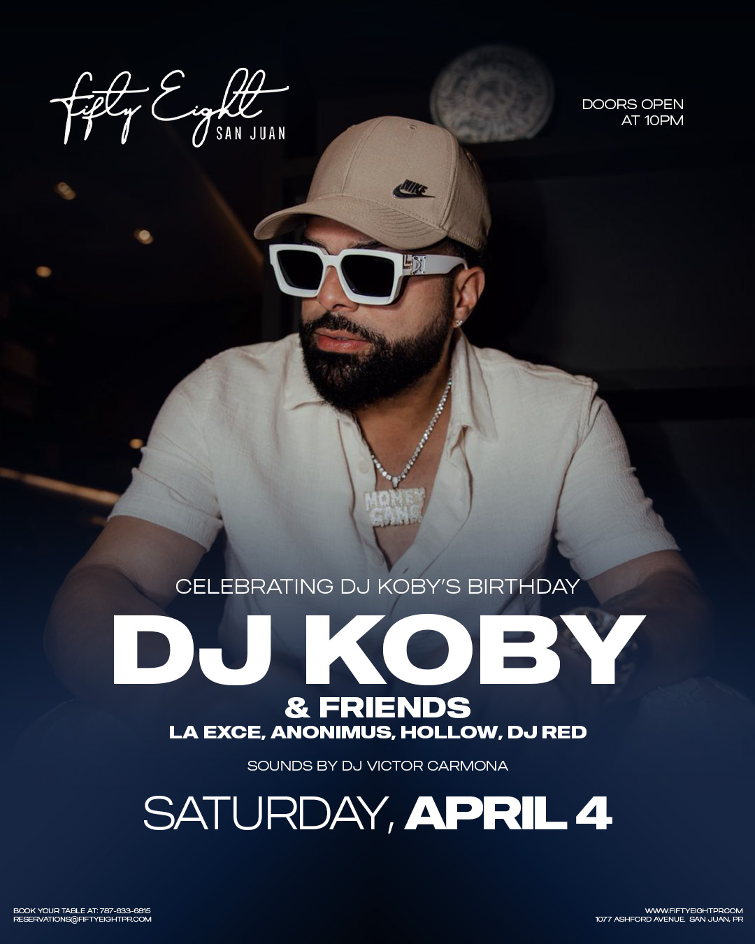 SATURDAY 4/04 | DJ KOBY’S BIRTHDAY CELEBRATION | SOUNDS BY DJ VICTOR CARMONA