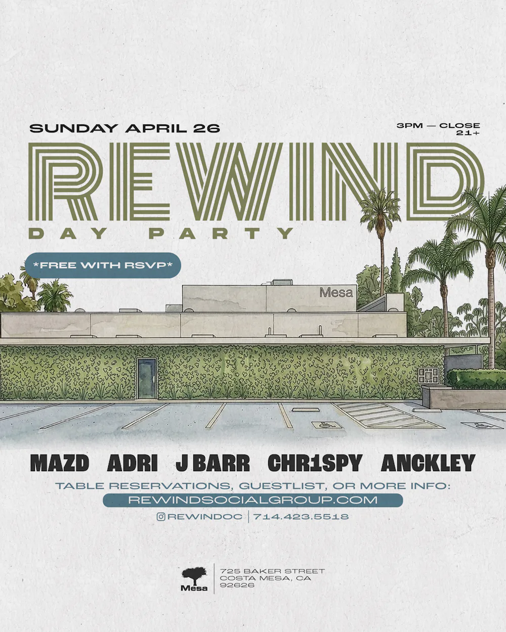 REWIND DAY PARTY | Mesa