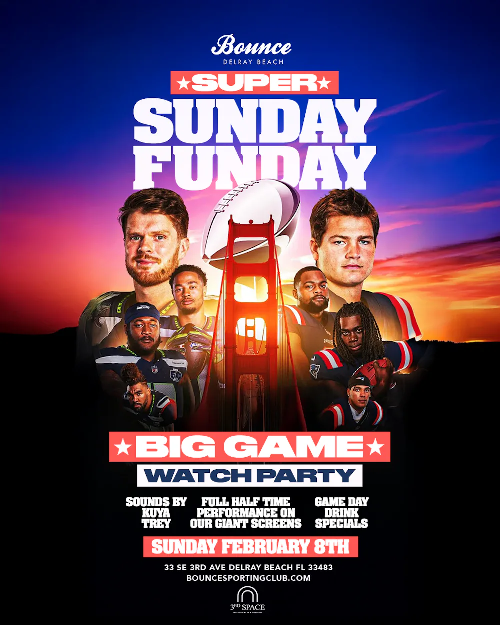 Patriots and Seahawks Big Game Watch Party 🏈🔥