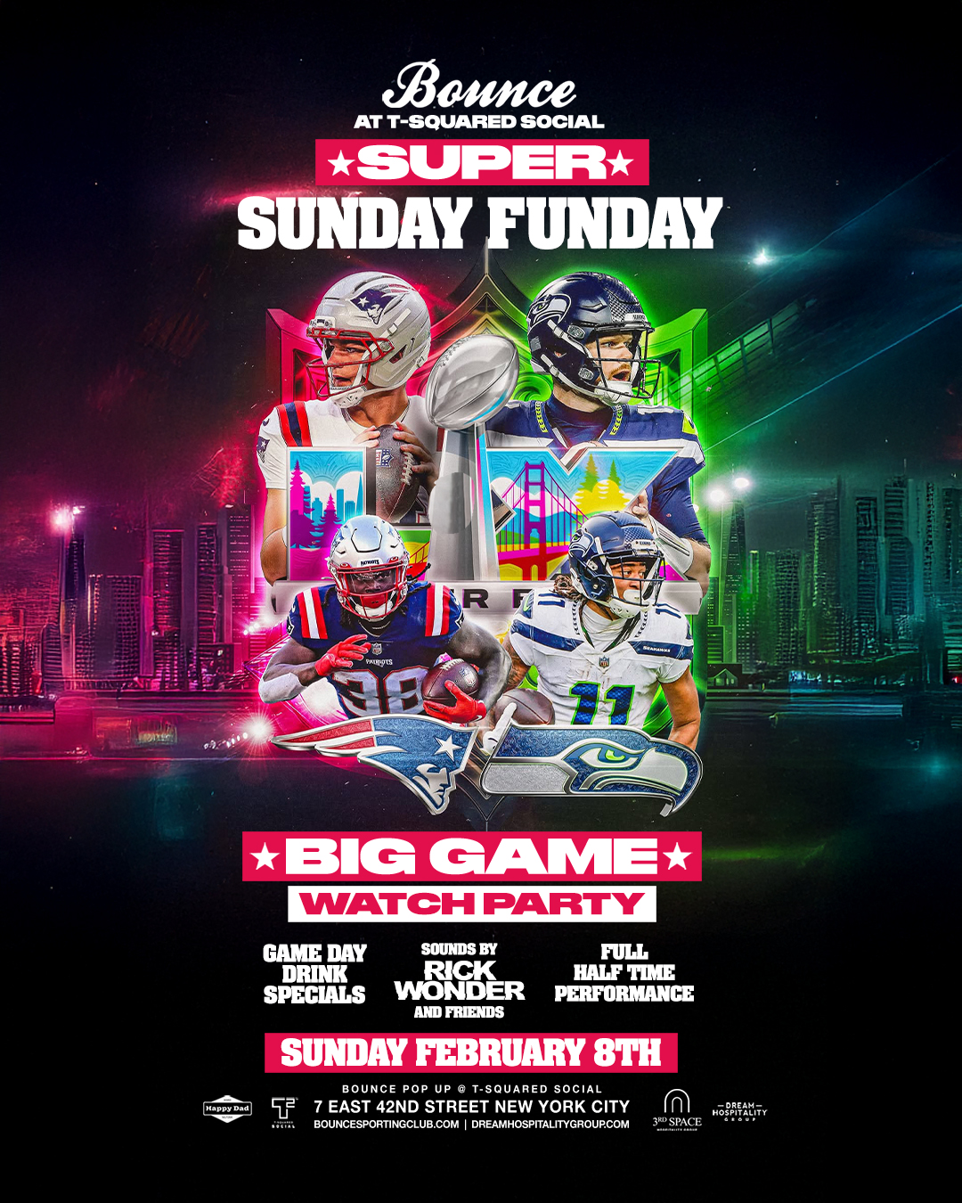 "Patriots vs Seahawks" Super Sunday Funday  Big Game Edition