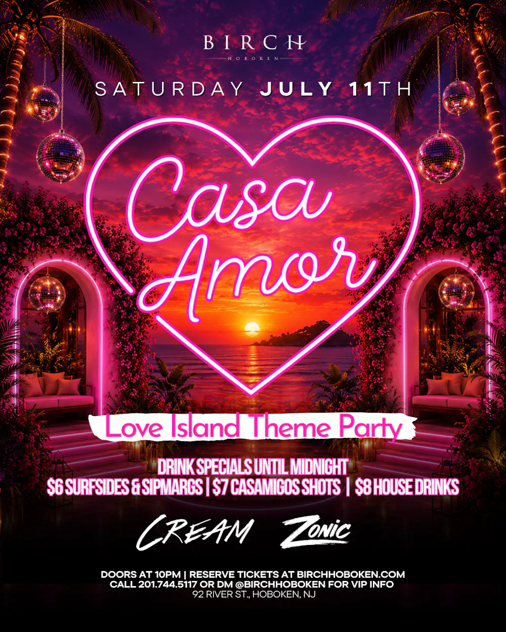 CASA AMOR: LOVE ISLAND THEME PARTY