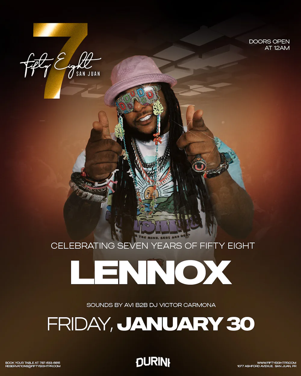 FRIDAY 1/30 | LENNOX | FIFTY EIGHT ANNIVERSARY