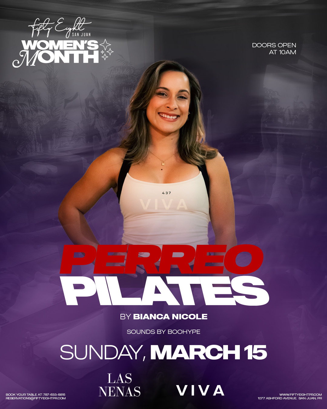 SUNDAY 3/15 | PERREO PILATES WITH BIANCA NICOLE | SOUNDS BY BOOHYPE