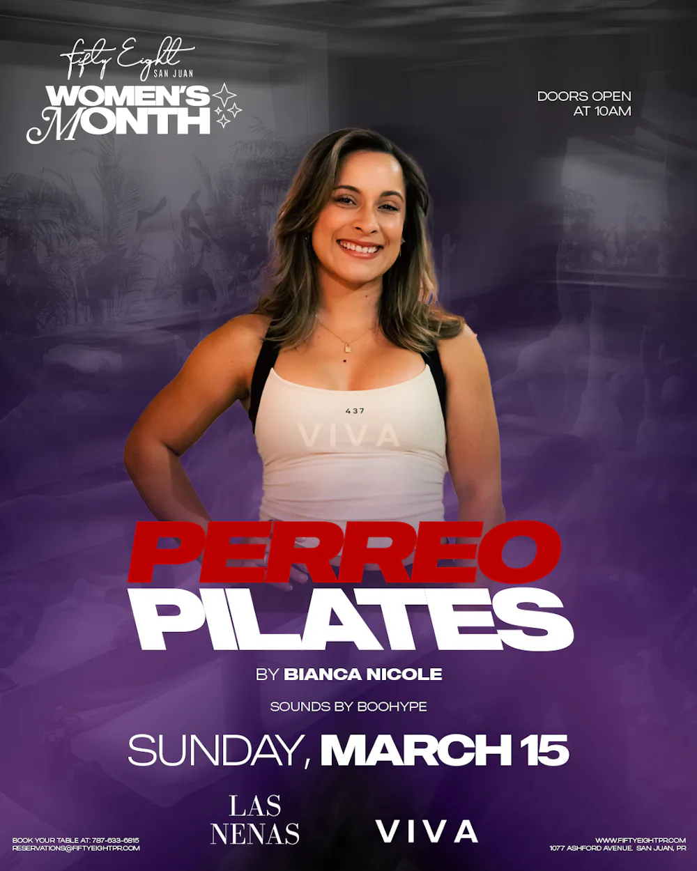 SUNDAY 3/15 | PERREO PILATES WITH BIANCA NICOLE | SOUNDS BY BOOHYPE