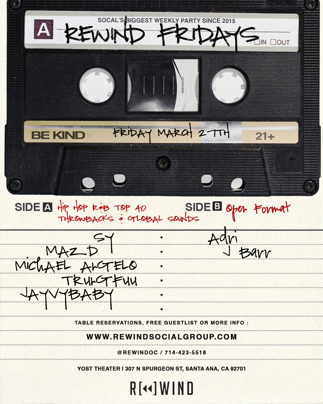 REWIND FRIDAYS • MAZD | Yost Theater