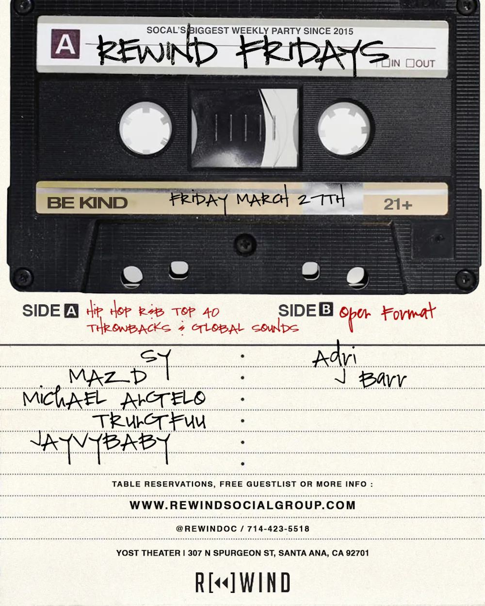 REWIND FRIDAYS • MAZD | Yost Theater