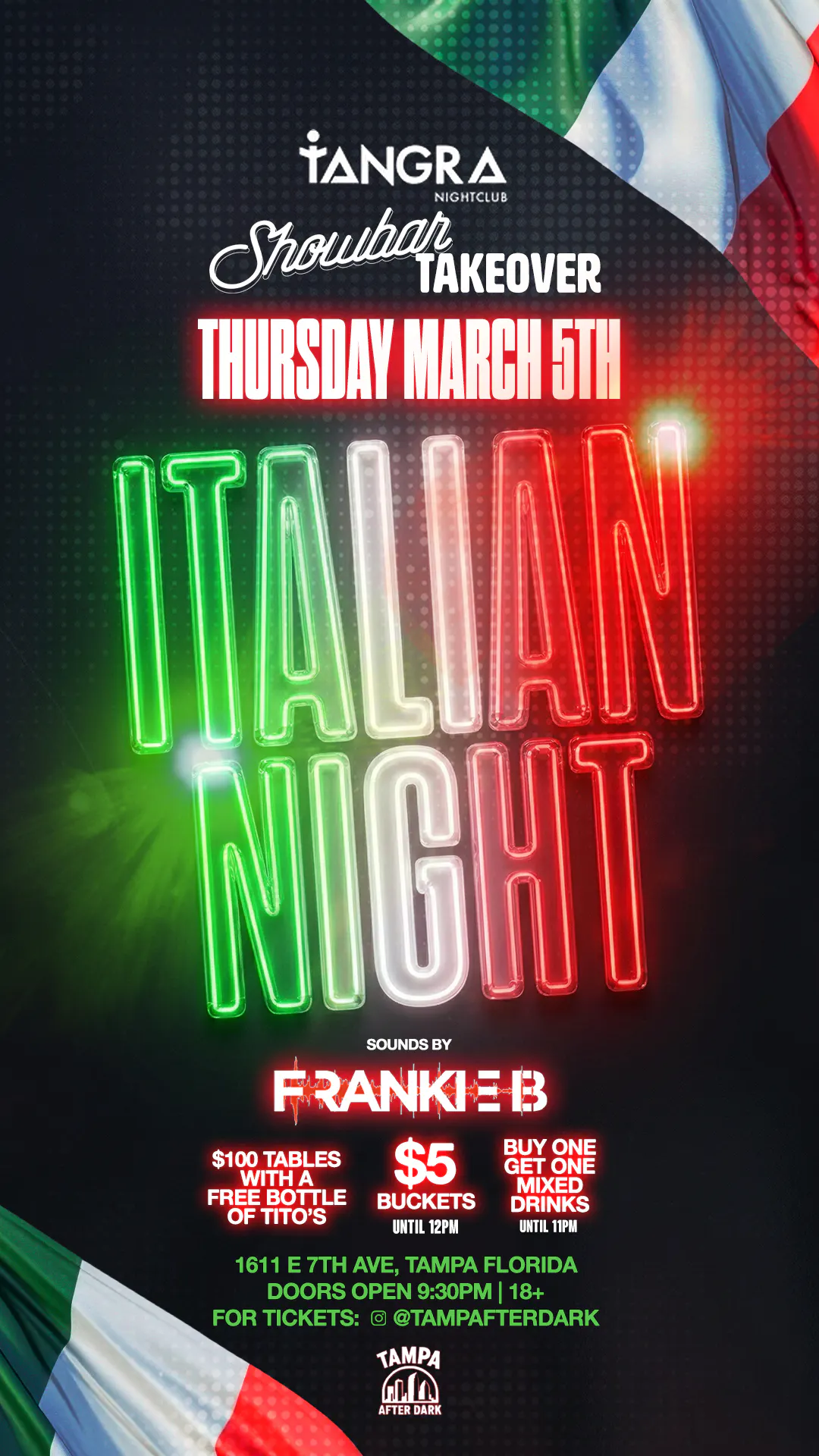 Showbar Takeover: Italian Night - 3/5/26