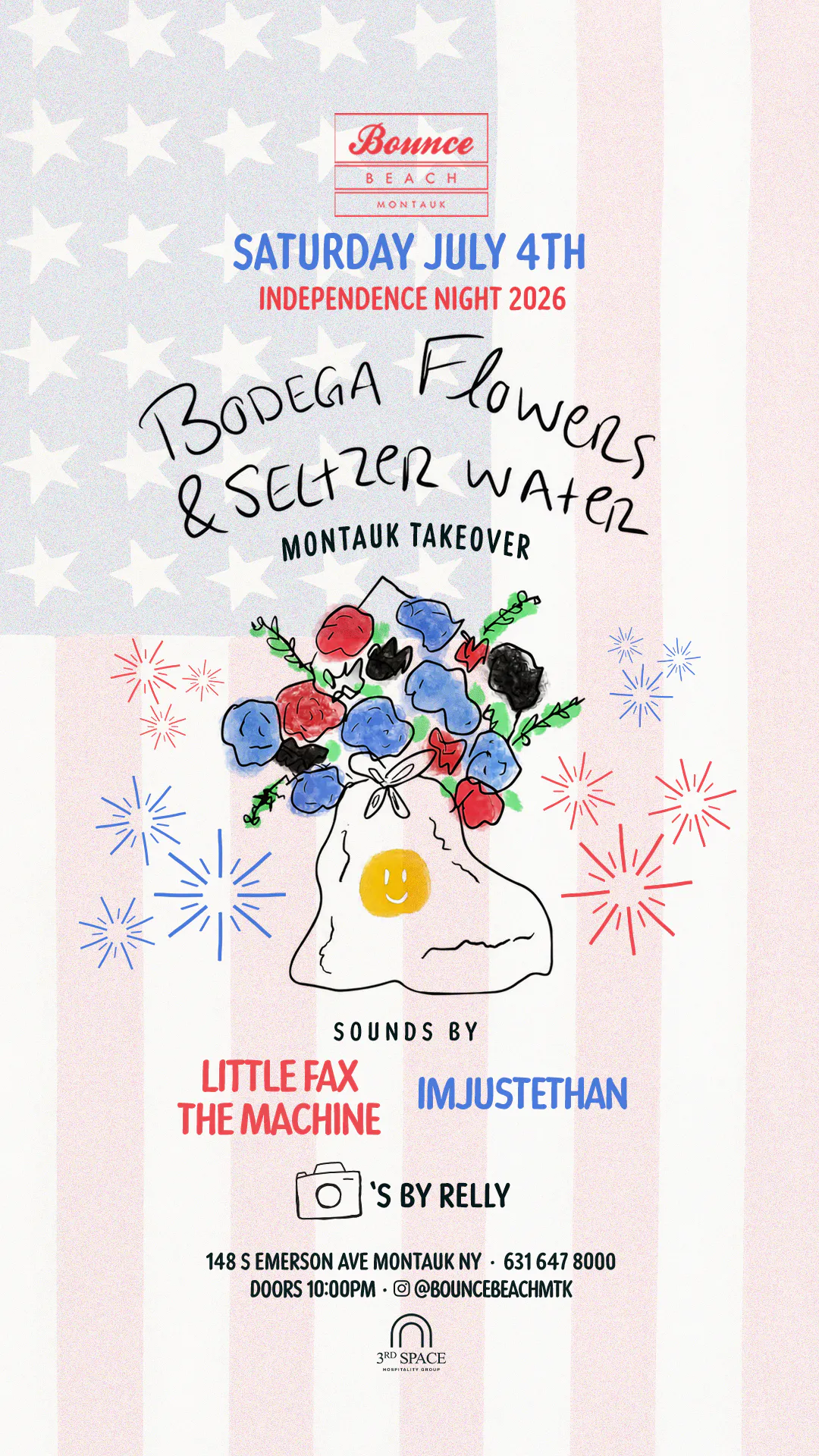 4th of July Featuring Bodega Flowers & Seltzer Water Montauk Takeover 