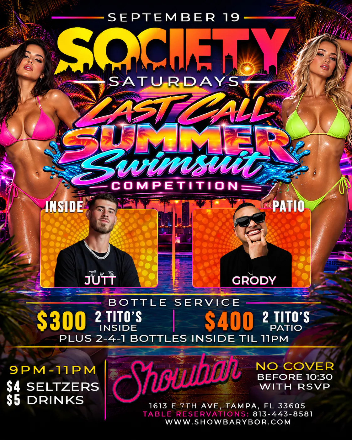 Society Saturdays: Last Call Summer Swimsuit Competition - 9/19/26