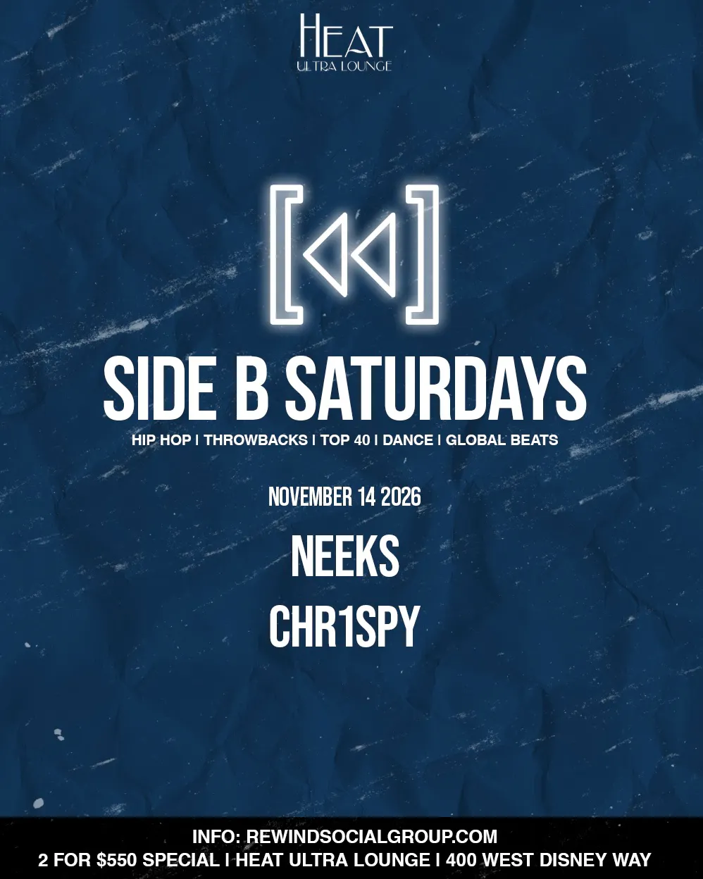 SIDE B SATURDAYS | Heat Ultra Lounge