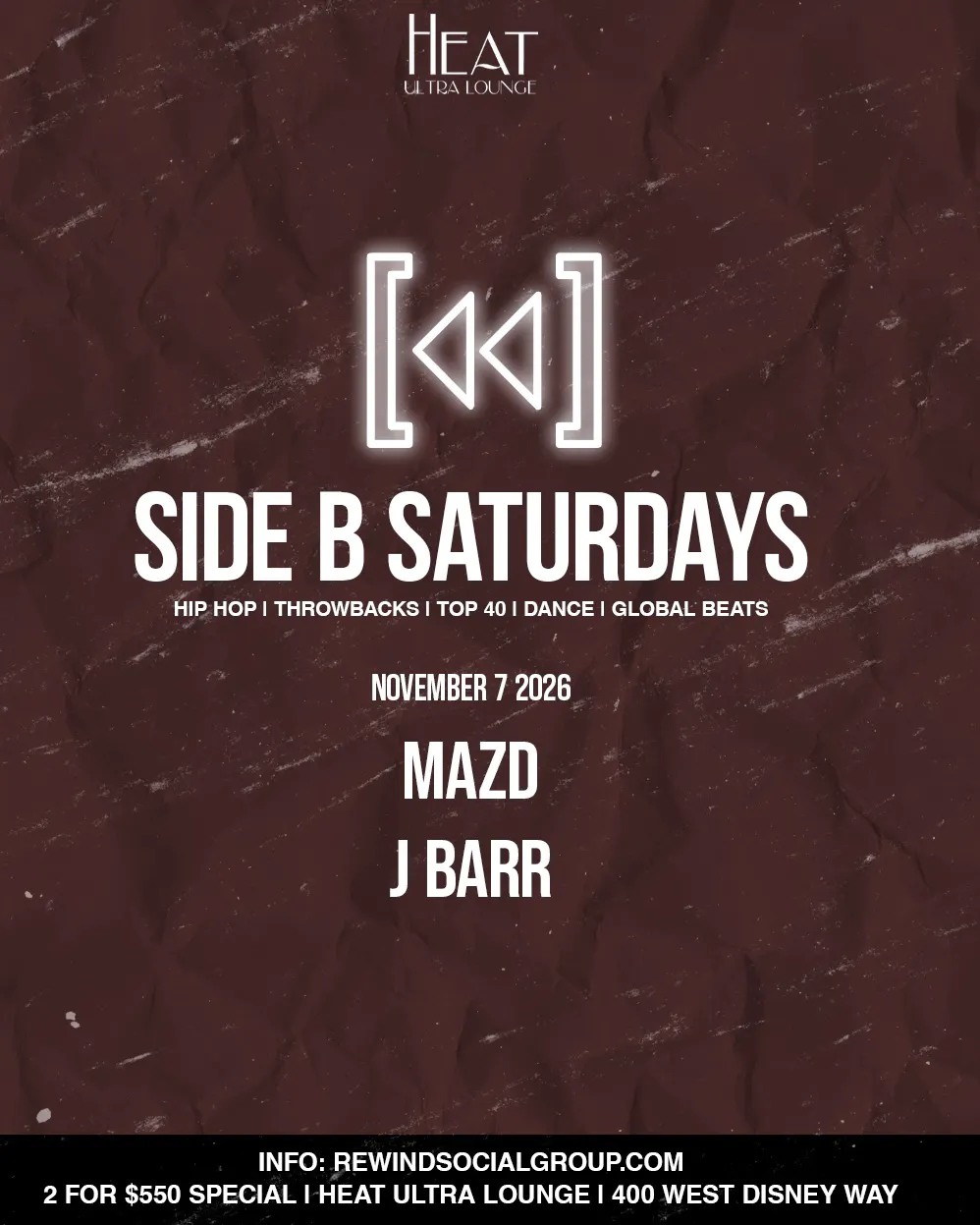 SIDE B SATURDAYS | Heat Ultra Lounge