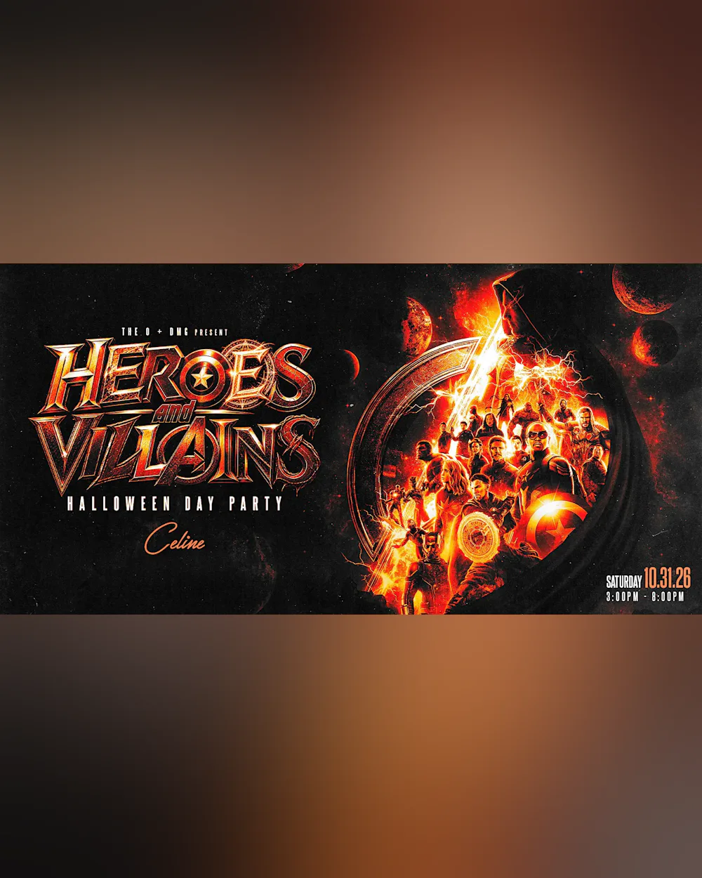 TRICK “O” TREAT: HEROES VS VILLAINS DARTY