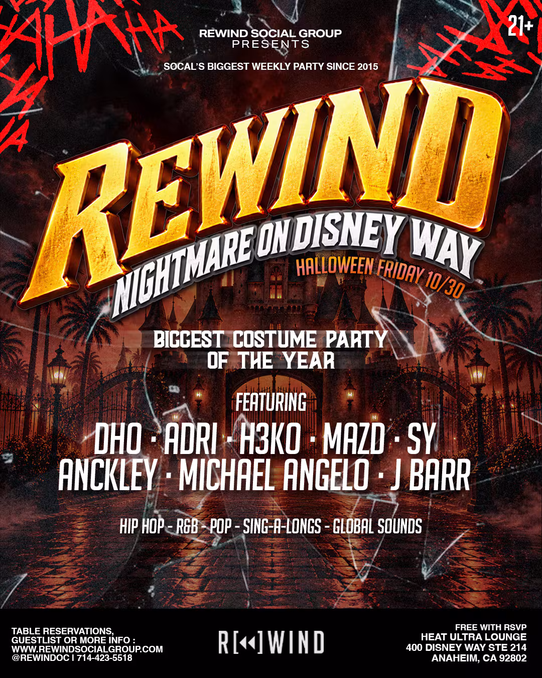 HALLOWEEN BASH · REWIND FRIDAYS | Heat Ultra Lounge