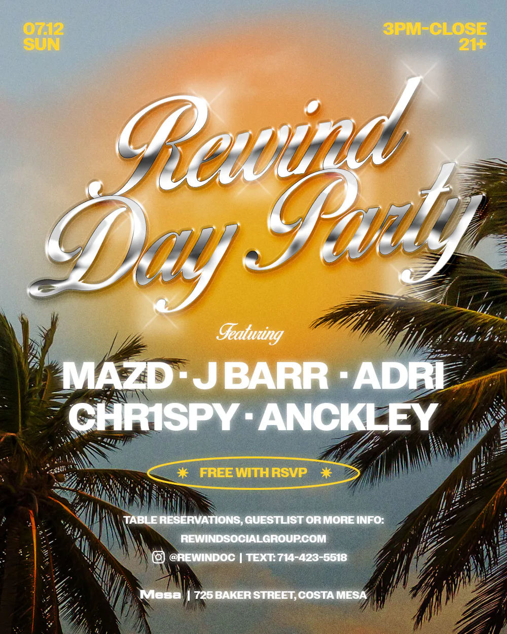 REWIND DAY PARTY | Mesa
