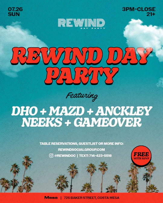 REWIND DAY PARTY | Mesa