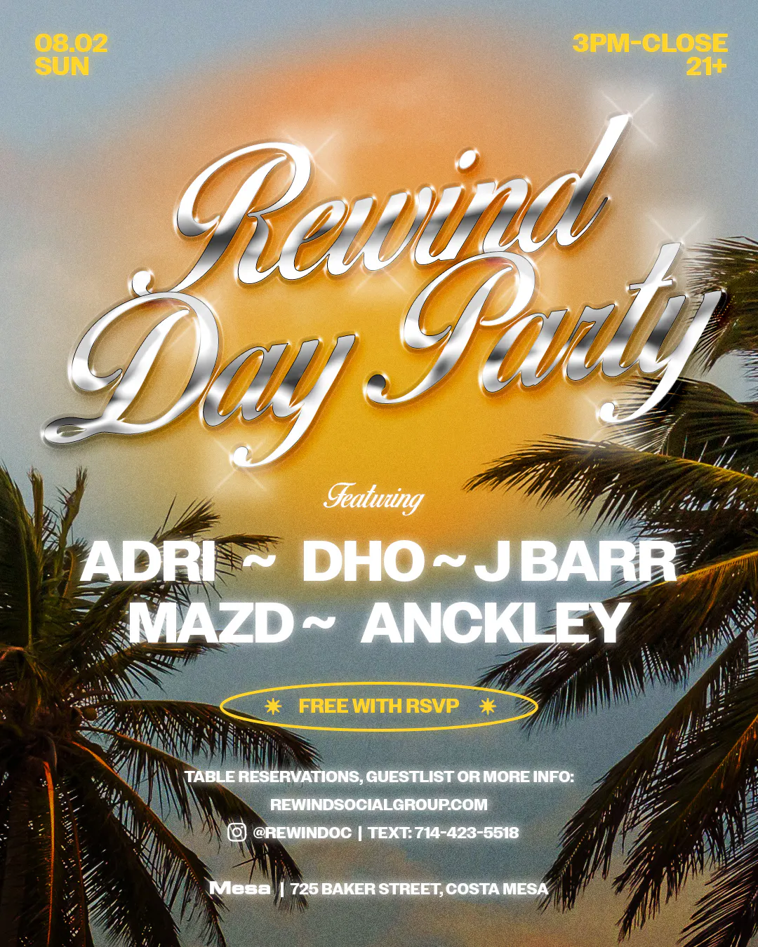 REWIND DAY PARTY | Mesa