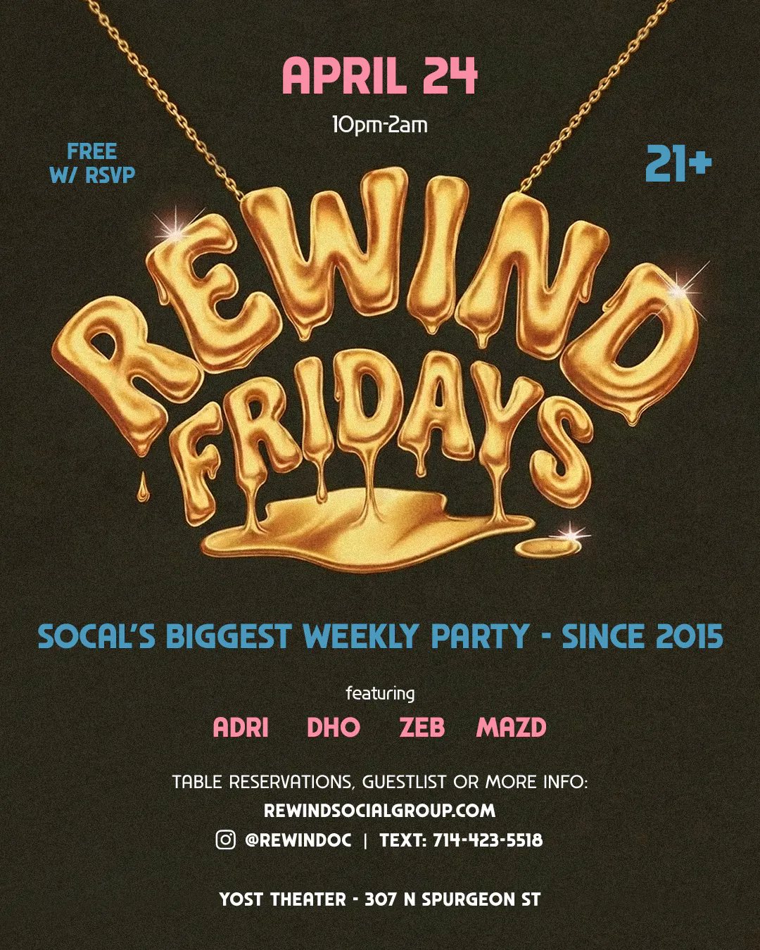 REWIND FRIDAYS · ZEB | Yost Theater