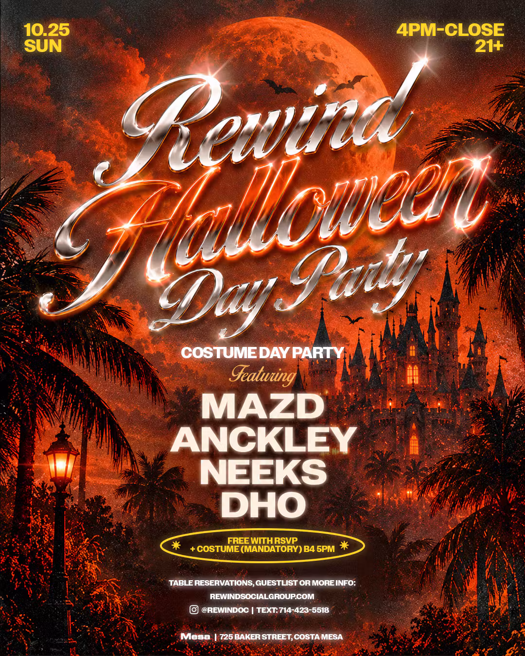 HALLOWEEN REWIND DAY PARTY | Mesa