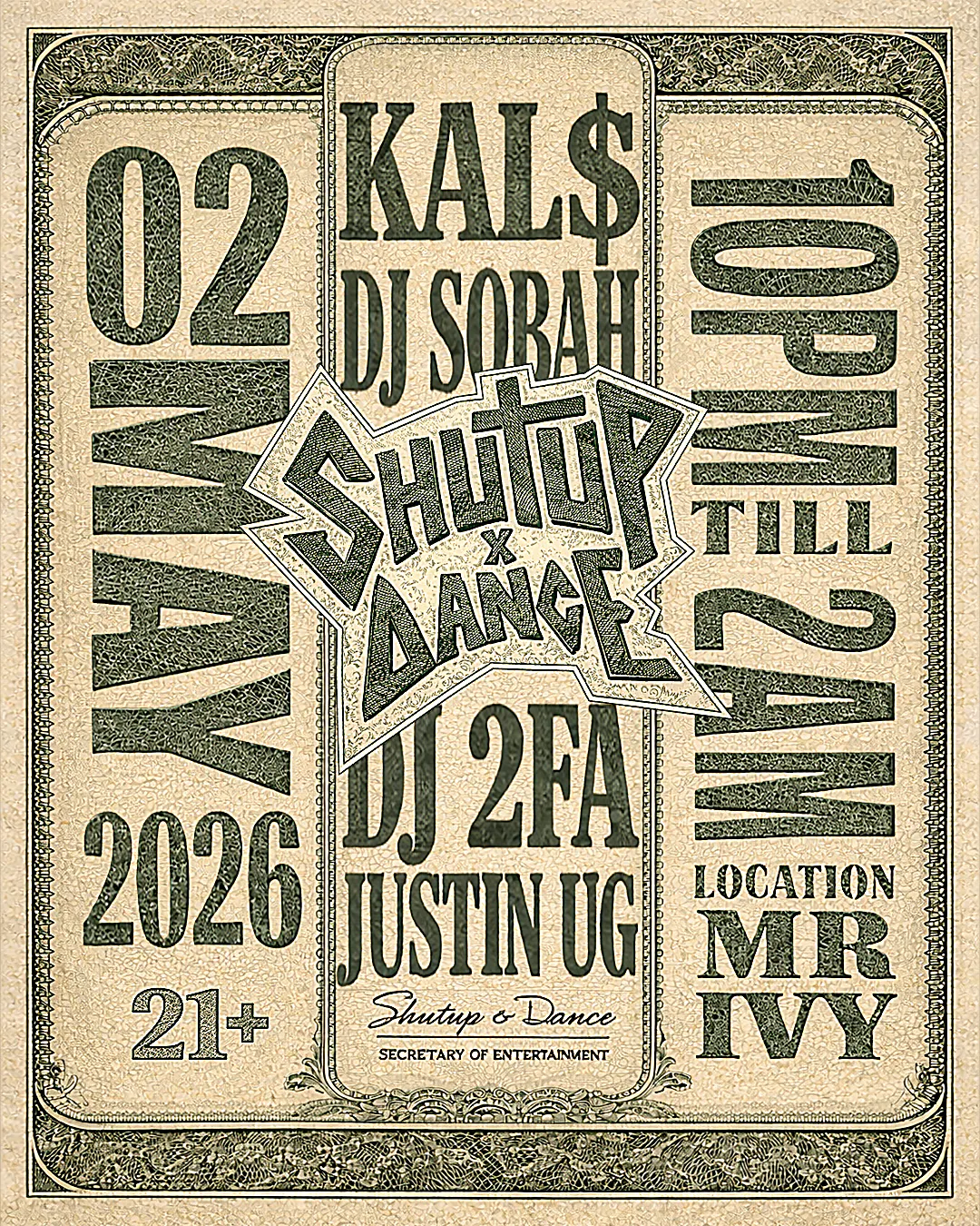 SHUT UP AND DANCE x Mr. Ivy Saturday Night