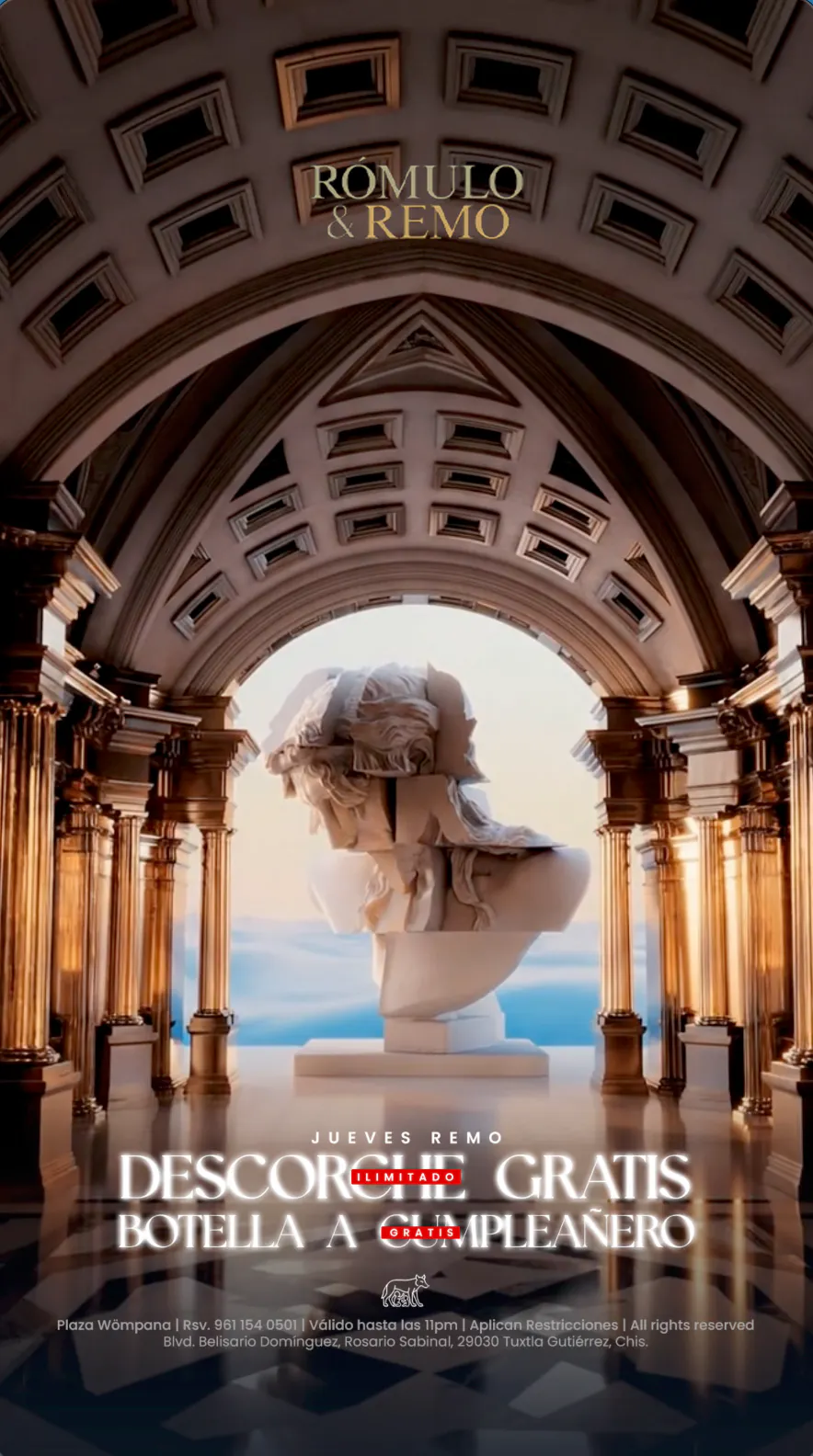 Rómulo & Remo: AERUM NIGHT Jueves 9 de Abril