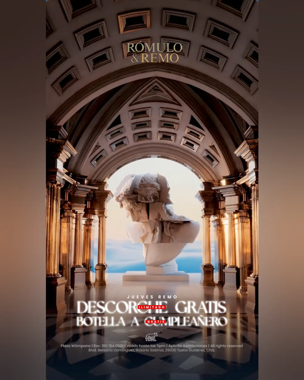 Rómulo & Remo: AERUM NIGHT Jueves 9 de Abril