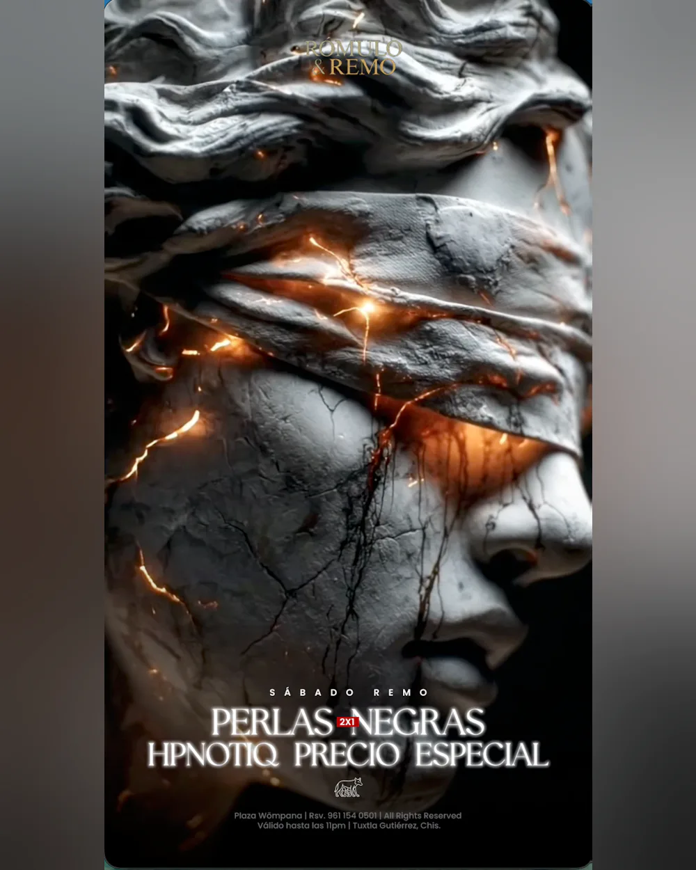 Rómulo & Remo: OBSIDIAN NIGHT Sábado 11 de Abril