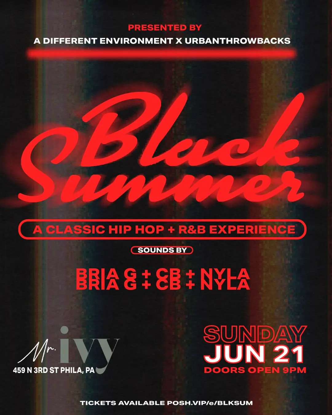 BLACK SUMMER x Mr. Ivy Sunday Night