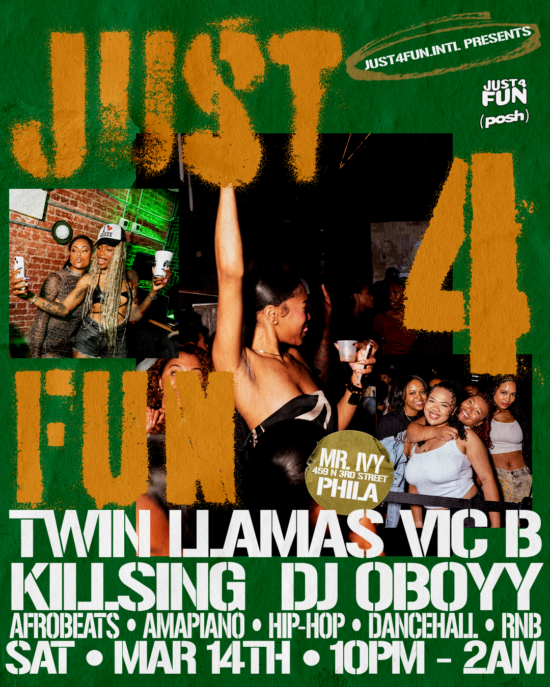 JUST 4 FUN x Mr. Ivy Saturday Night