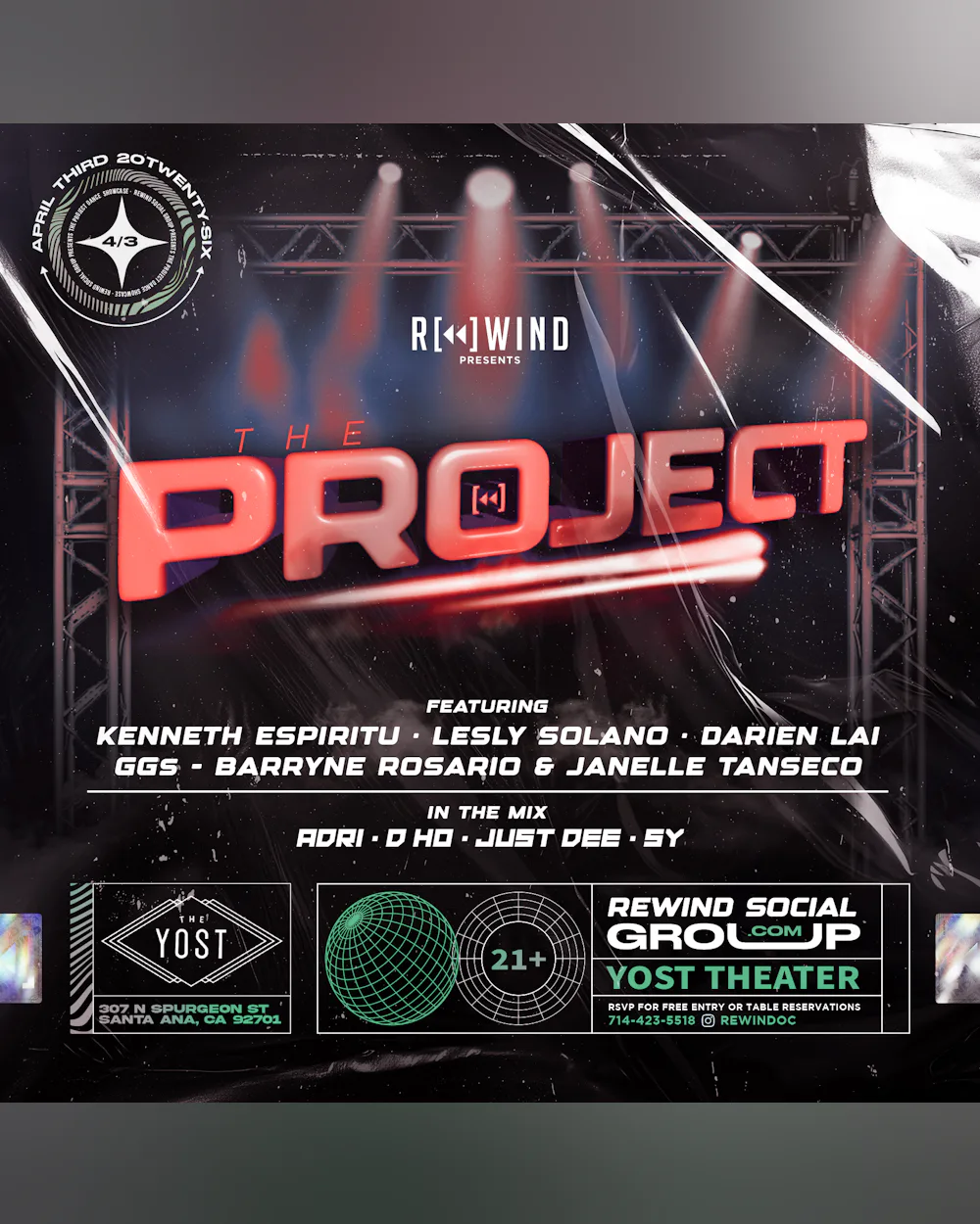 THE PROJECT • Dance Showcase x REWIND FRIDAYS | Yost Theater