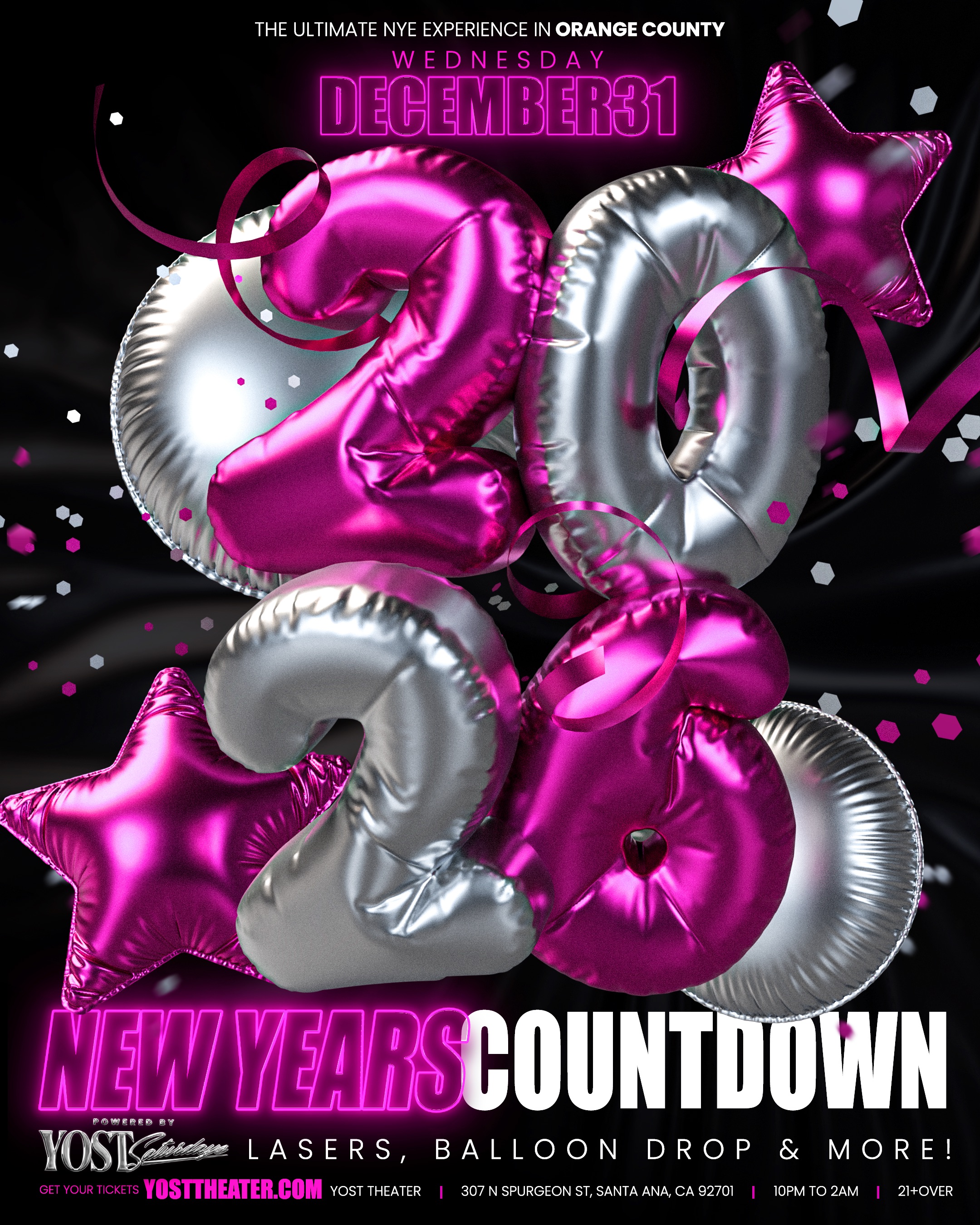 2026 NYE New Year's Eve Party @ Yost Theater