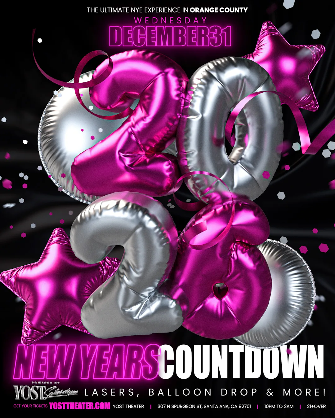 2026 NYE New Year's Eve Party @ Yost Theater