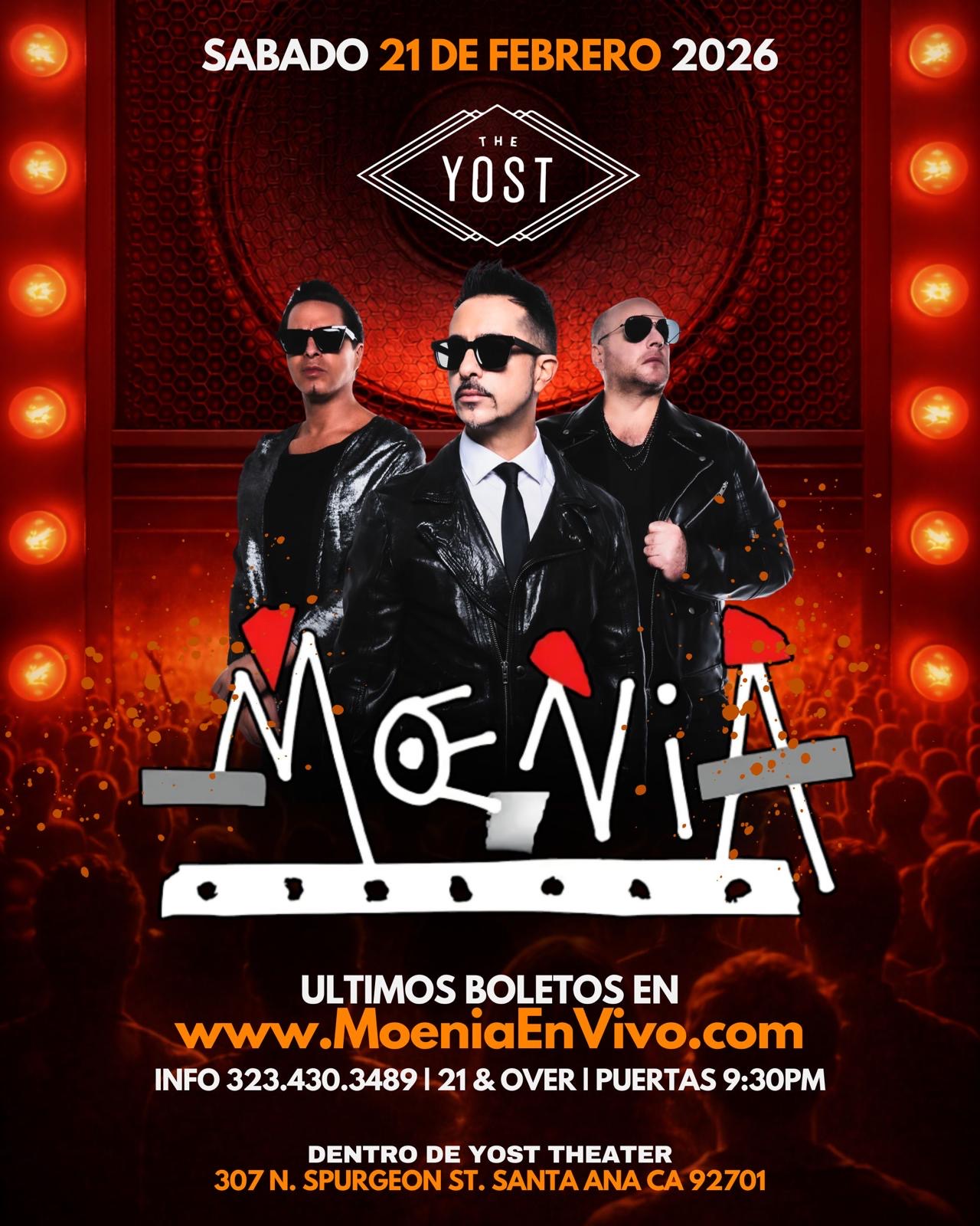 MOENIA en YOST THEATER de Orange County!