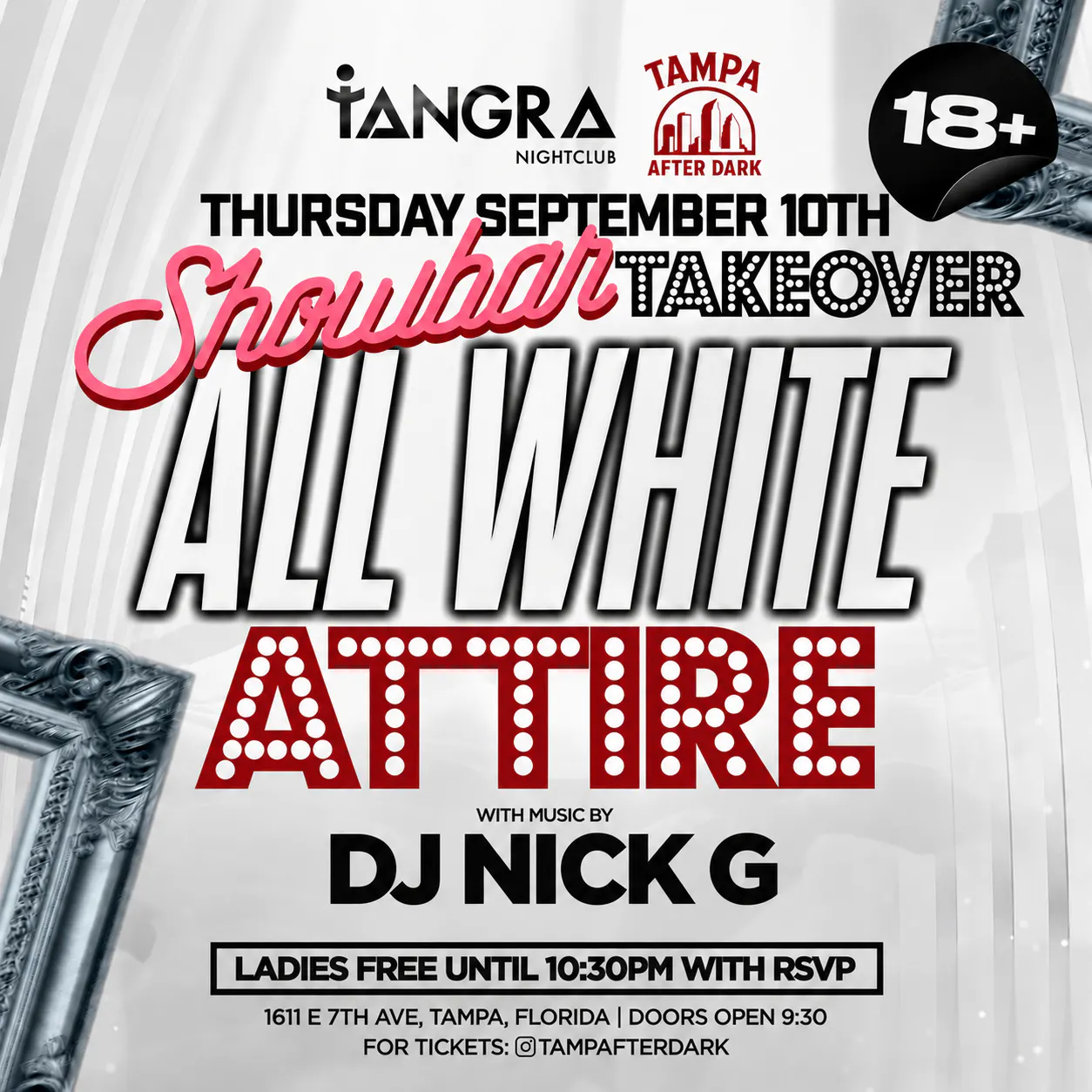Showbar Takeover: All White Attire - 9/10/26