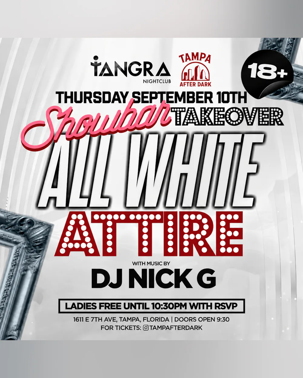 Showbar Takeover: All White Attire - 9/10/26