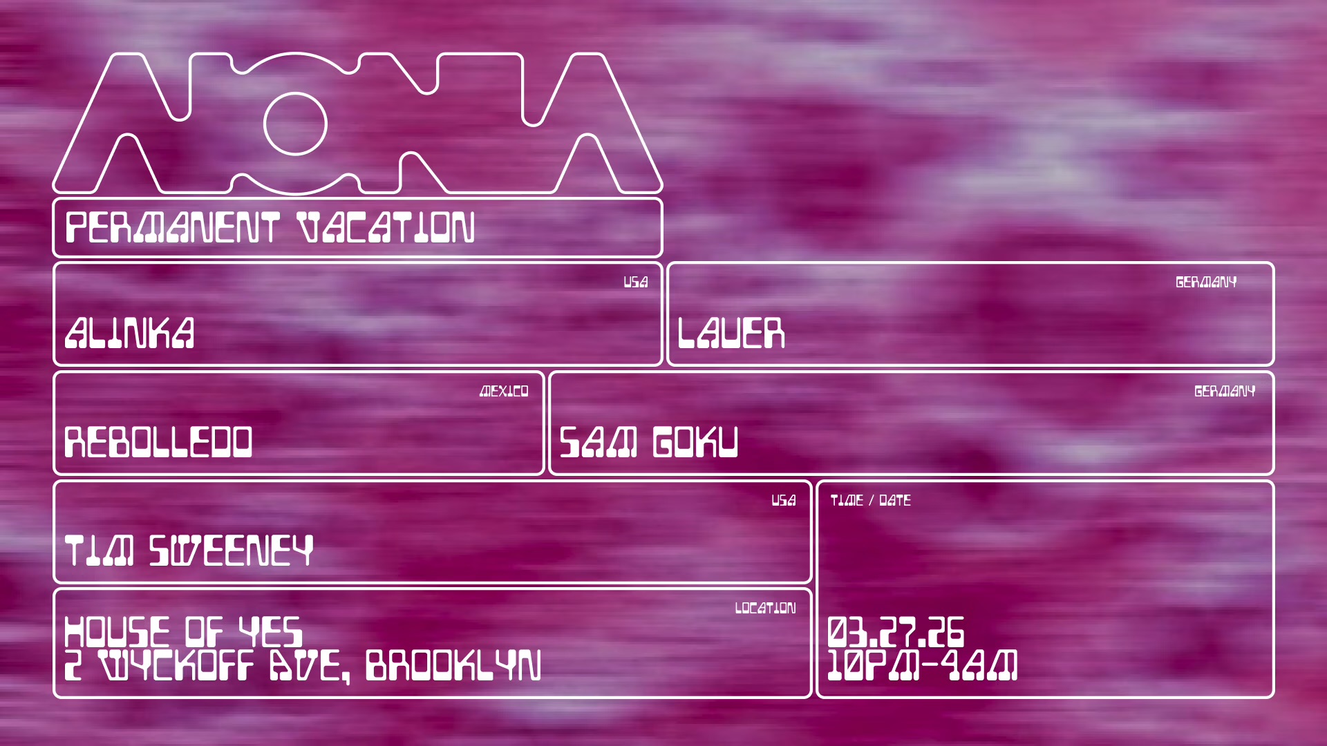 AIONIA INVITES PERMANENT VACATION: LABEL NIGHT