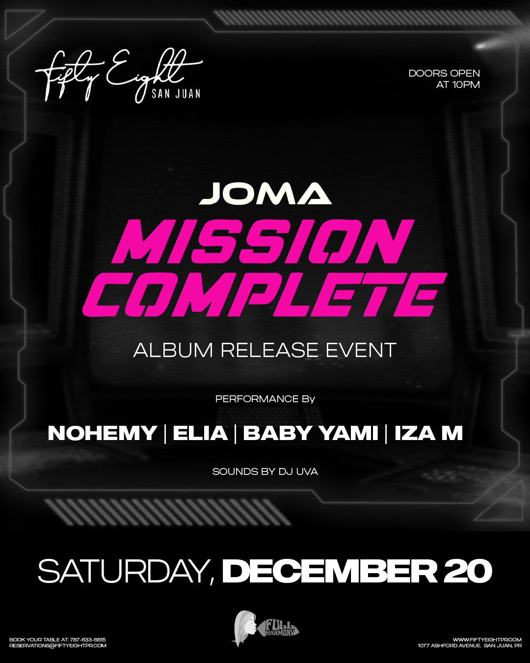 SATURDAY 12/20 | JOMA MISSION COMPLETE ALMBUM RELEASE EVENT