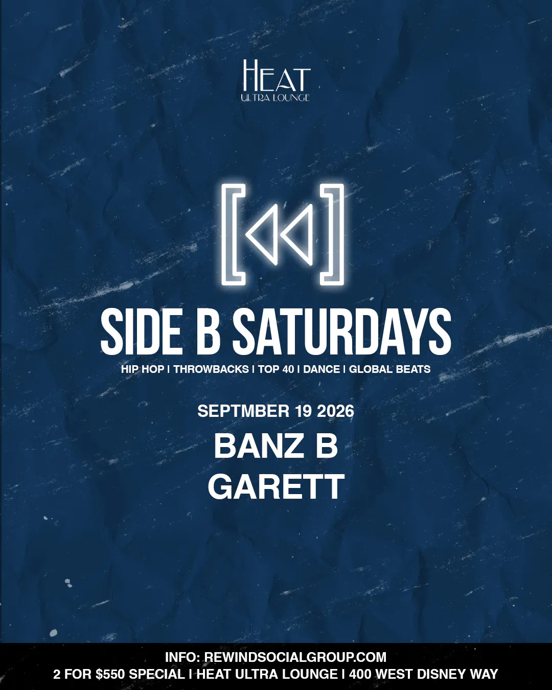 SIDE B SATURDAYS | Heat Ultra Lounge