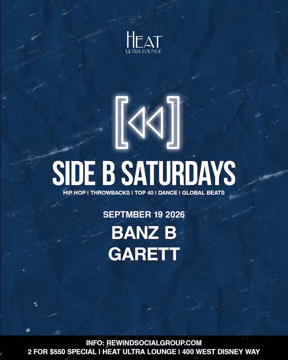 SIDE B SATURDAYS | Heat Ultra Lounge