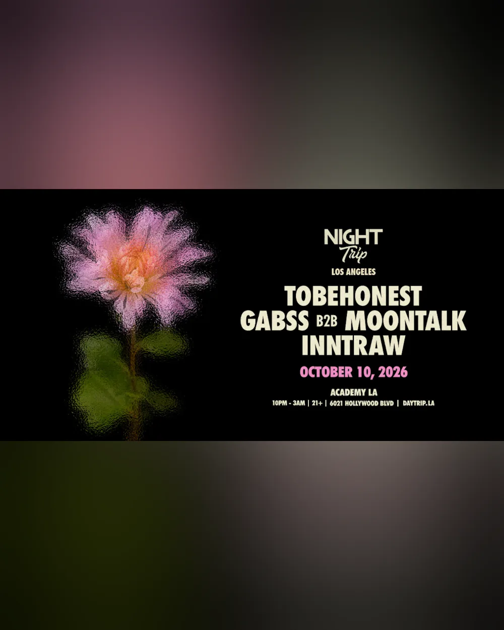 Night Trip LA presents: ToBeHonest, Gabss B2B Moontalk, InntRaw