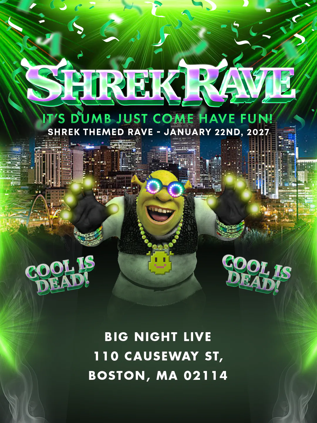 Shrek Rave at Big Night Live