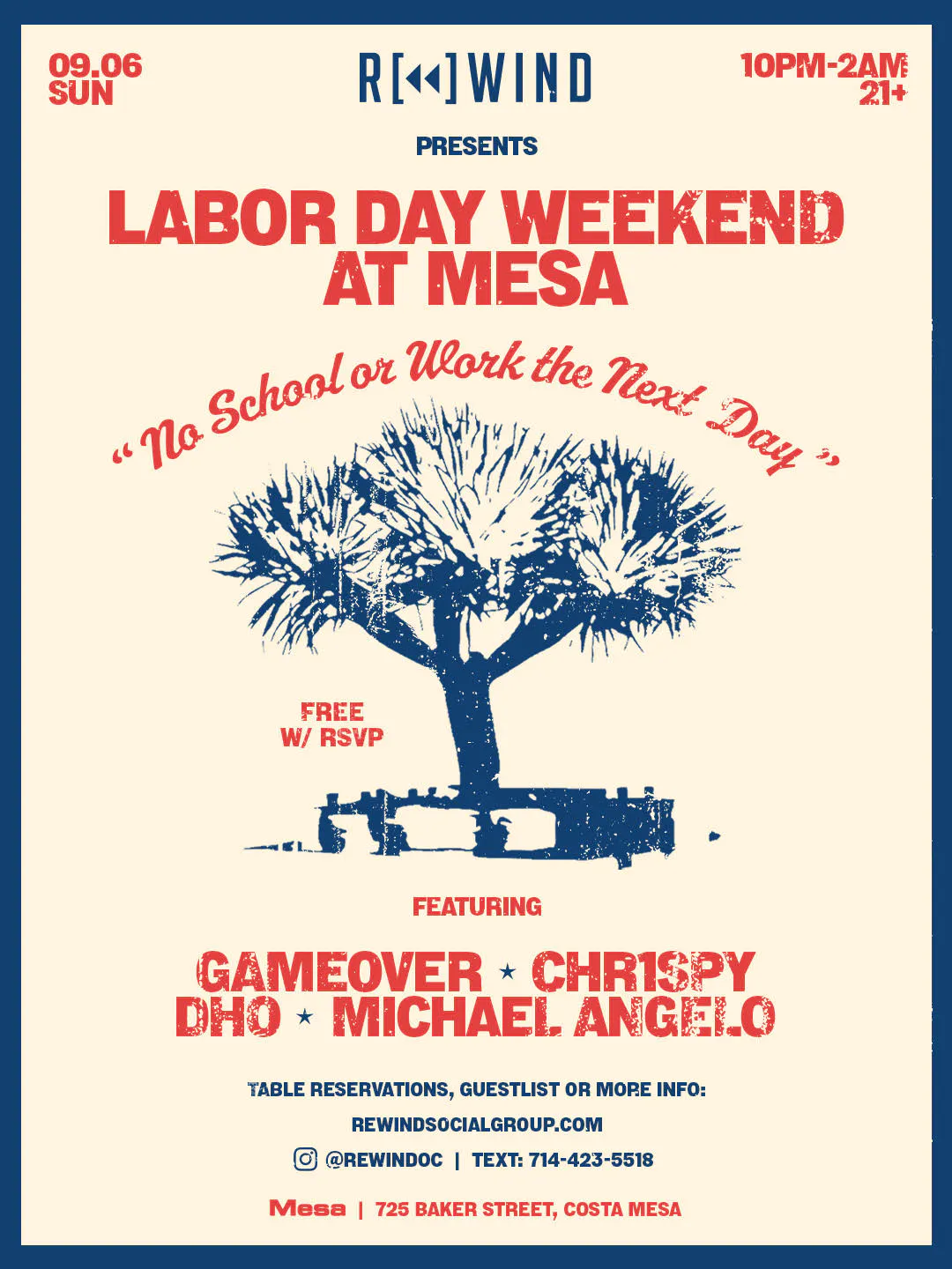 LABOR DAY SUNDAY NGHT | Mesa