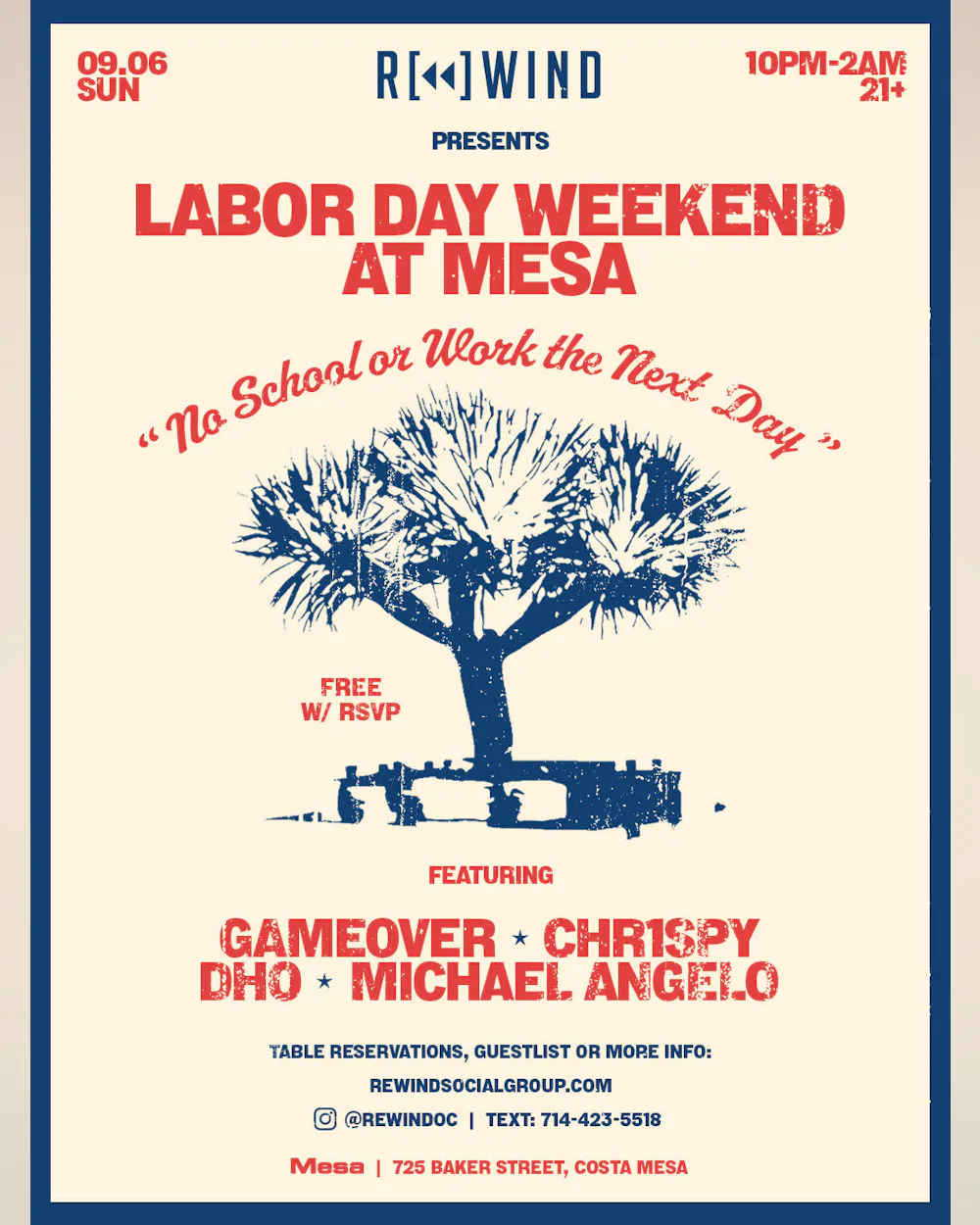 LABOR DAY SUNDAY NGHT | Mesa