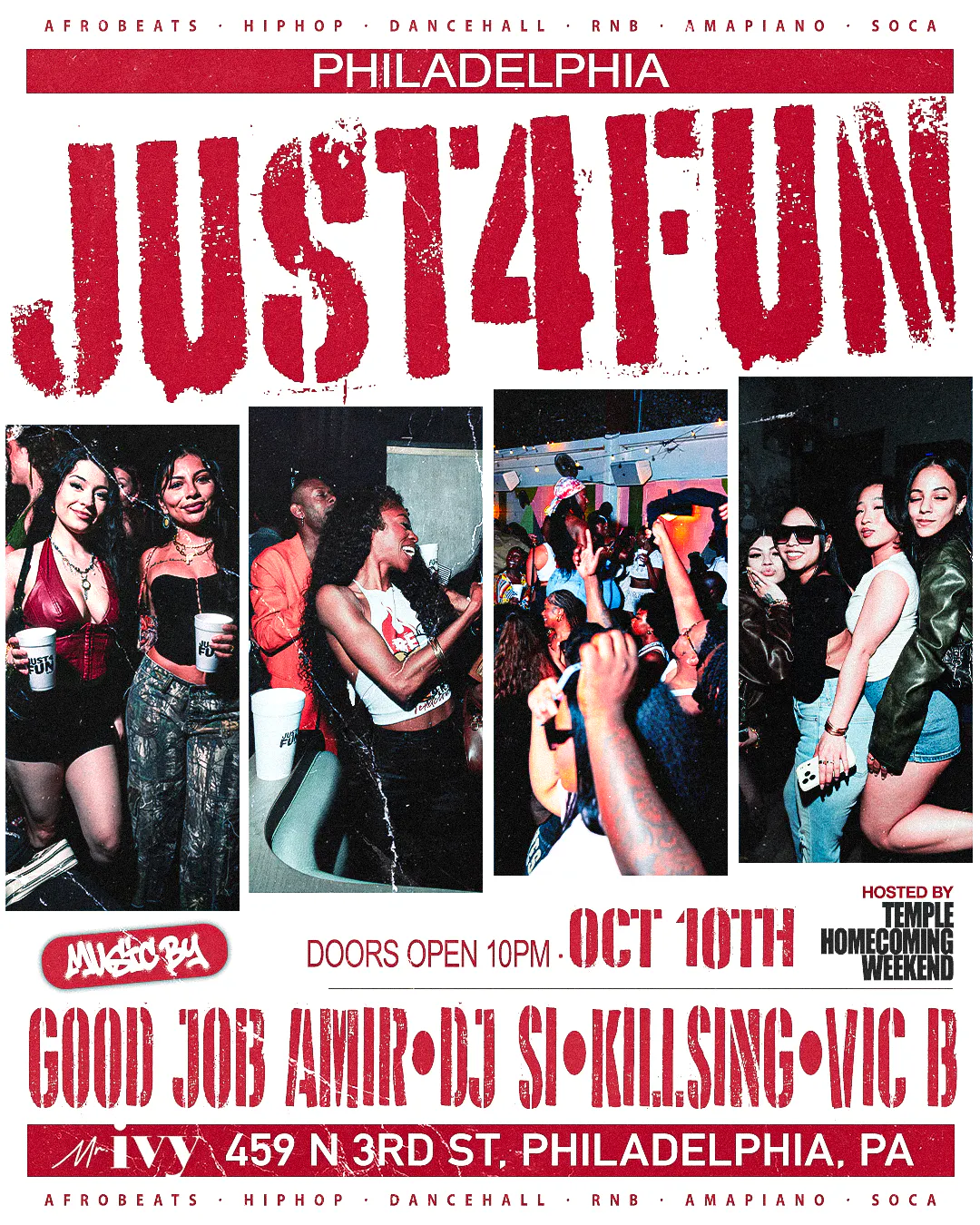Just4Fun x Mr. Ivy Saturday Night