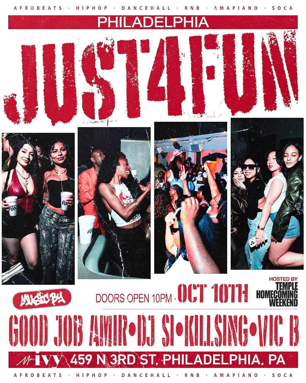Just4Fun x Mr. Ivy Saturday Night